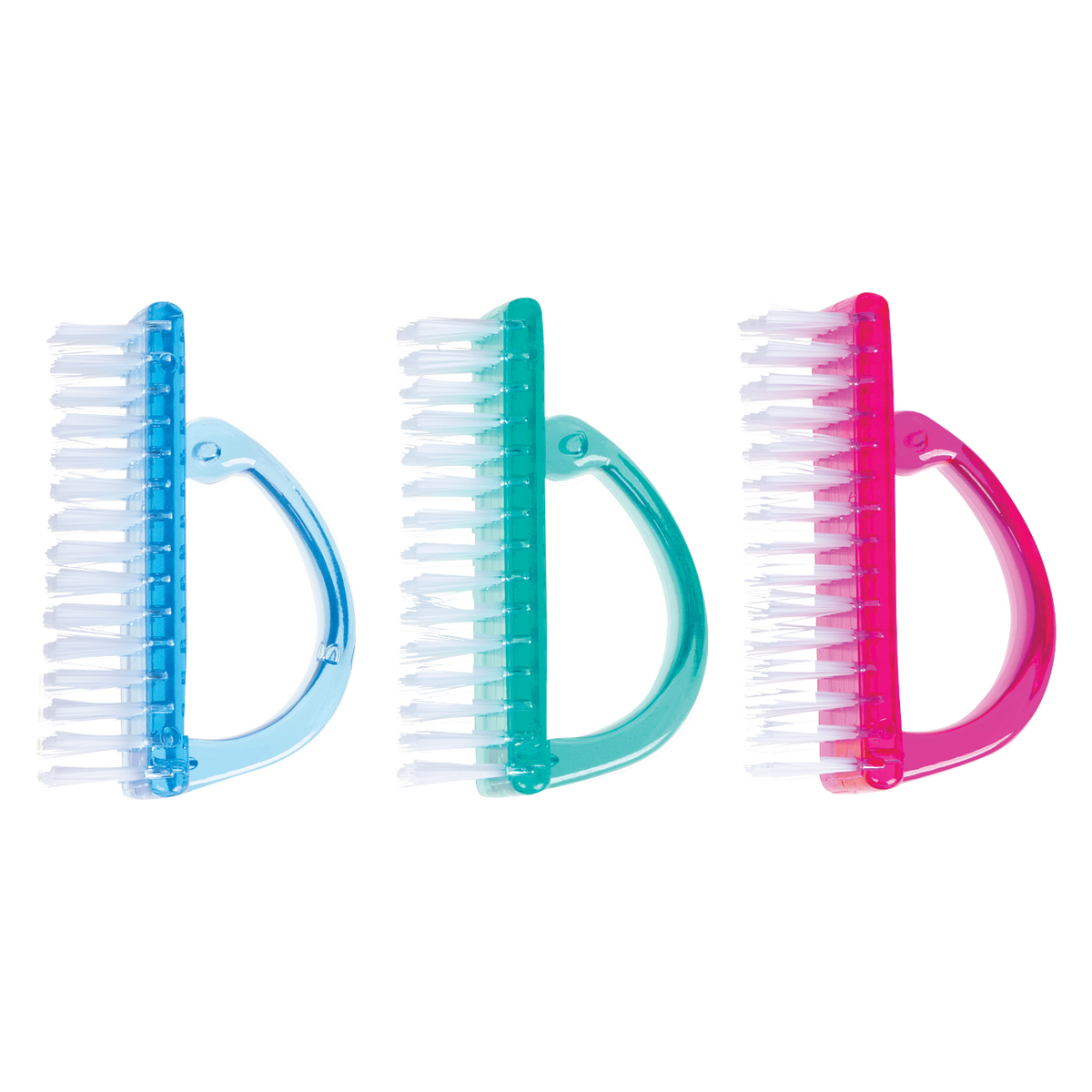 Manicure Brush - Translucent Brush Firm w/ Loop