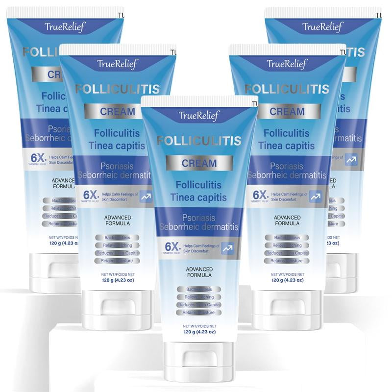 Truerelief Folliculitis Soothing Treatment Cream, Effective Treatment for Folliculitis Scalp Face and Body 120G Haircare Organic Soothing Cream