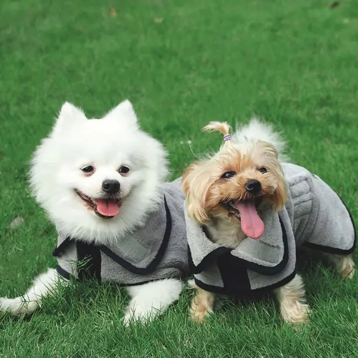 M-Pets Bath Time Dog Bathrobe Microfiber Drying Robe Medium