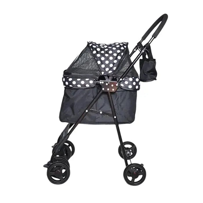 Zampa Perez Pet Stroller for Cats and Dogs Black 42x63x89cm