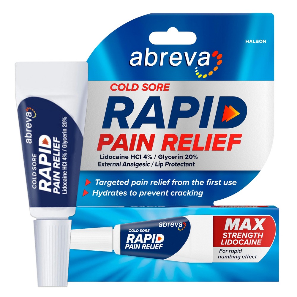 Abreva Cold Sore Rapid Relief Cream 0.11 Oz