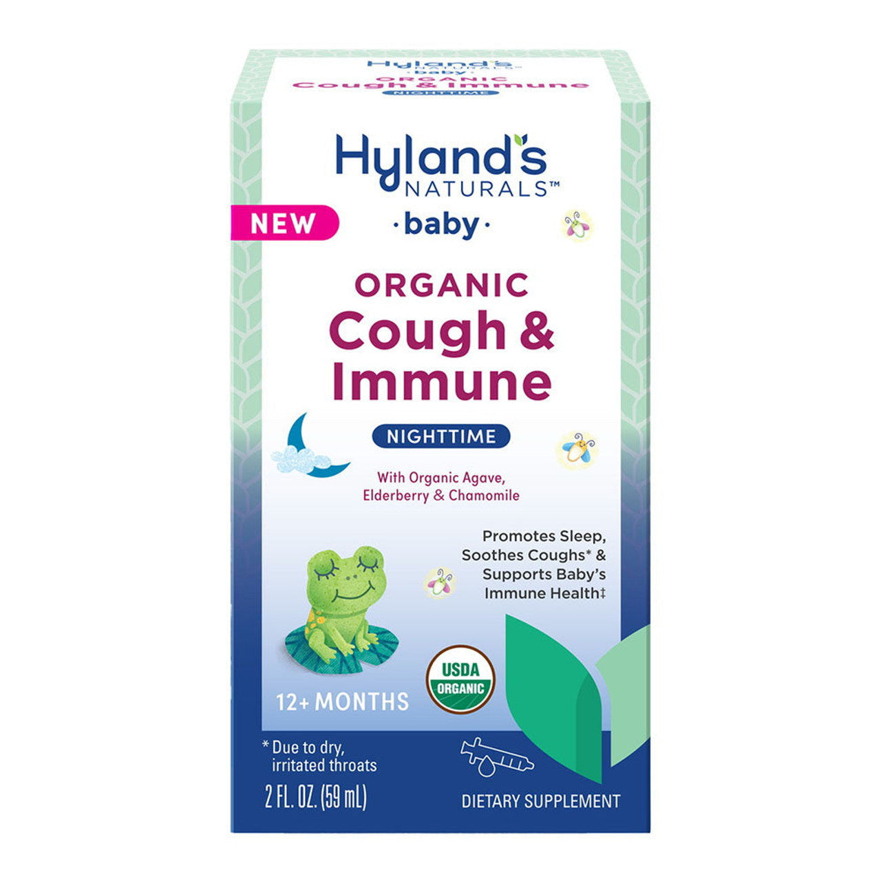 Hyland's Naturals Baby Organic Cough & Immune Syrup Nighttime 2 Oz