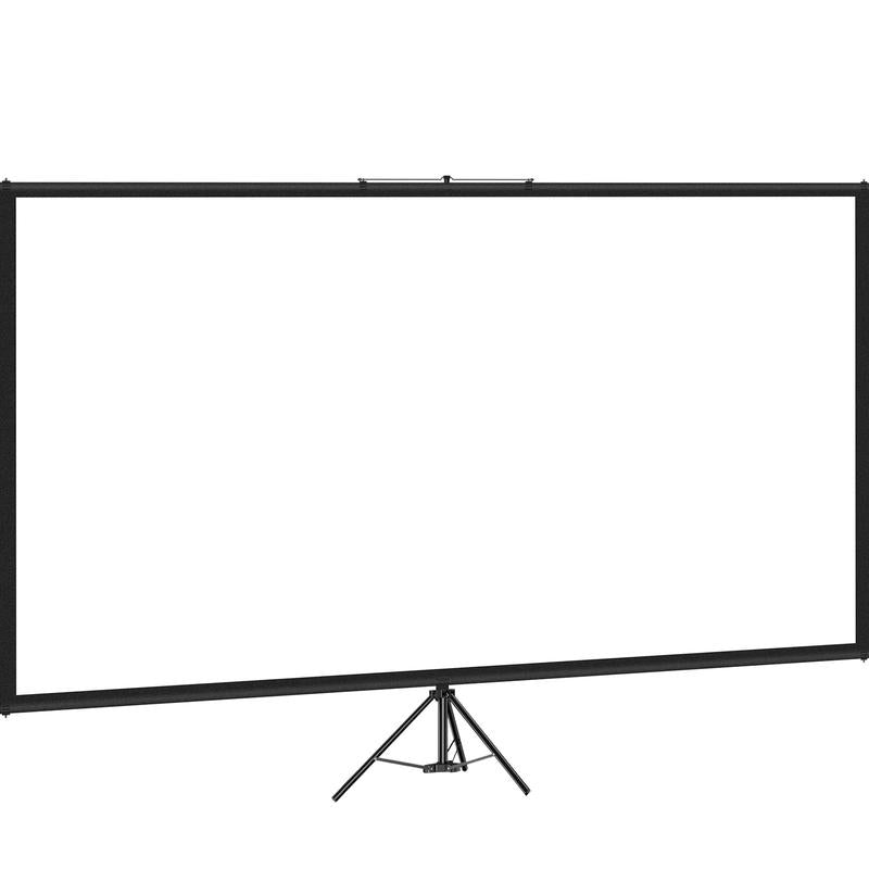 VEVOR Tripod Projector Screen with Stand 100Inch 16:9 4K HD Projection Screen Stand Wrinkle-Free Height Adjustable Portable Screen for Projector Indoor & Outdoor for Movie, , Home Cinema, Gaming, Office