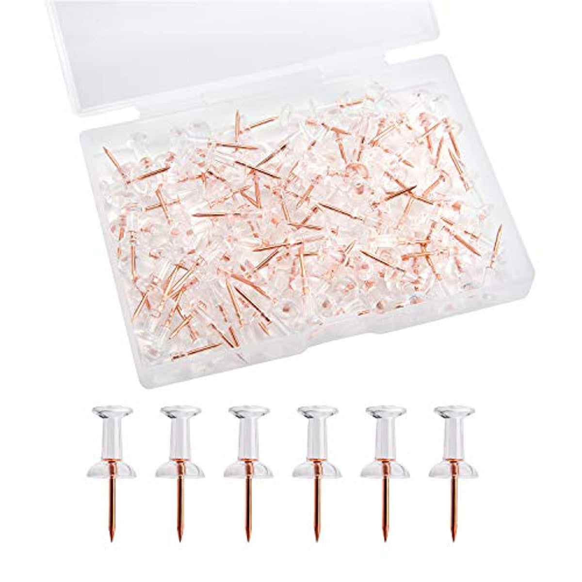 TOYMIS - Push Pins Rose Gold Thumbtacks 100