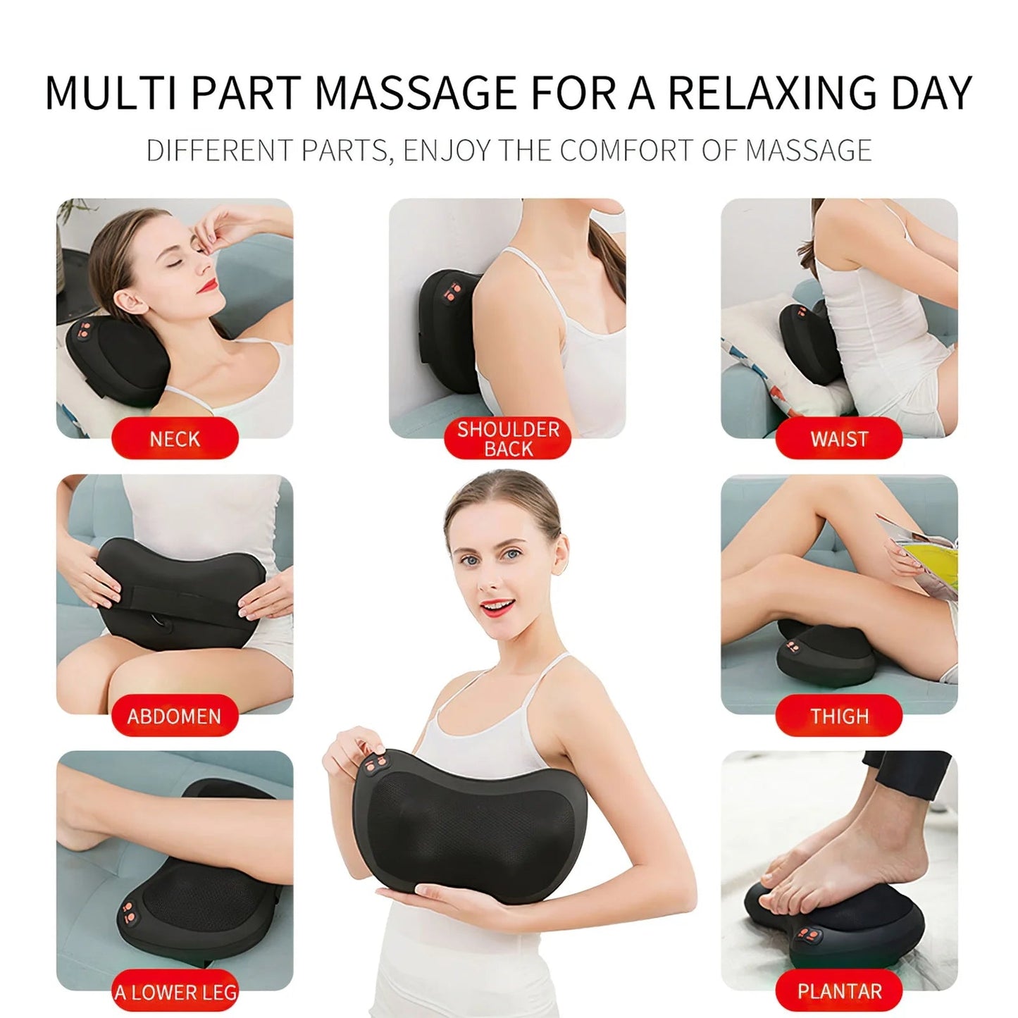 Ultimate Shiatsu Neck and Back Massager Pillow with Heat - Deep Tissue Relaxation for Muscles, Perfect Gift for Men and Women