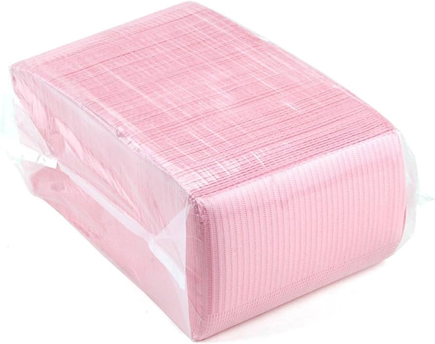 Gel-Le - Disposable Poly-Back Manicure Towels 125pc (Pink)