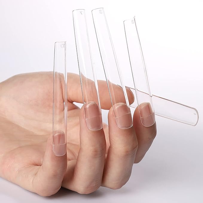 Full Cover 4XL Square Nail Tips Clear / Nail Tips Bag 500pc