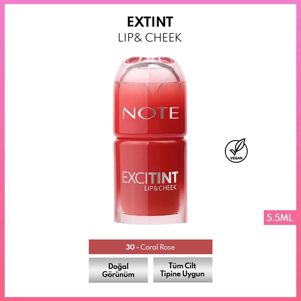 Note Excitint Lip & Cheek Coral Rose Tinted Liquid Blush 6ml