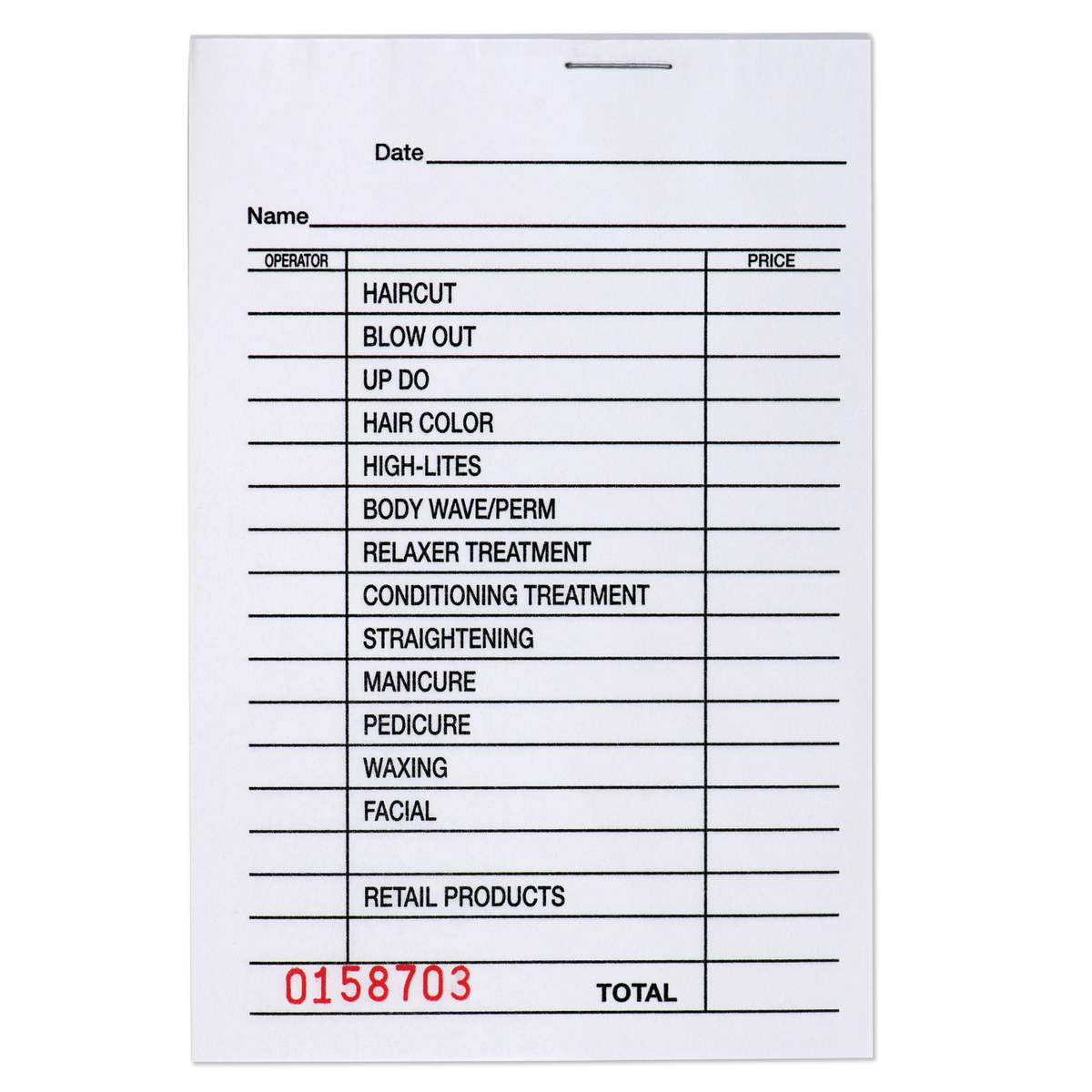 DL - Salon Check Pads (12 Pads)
