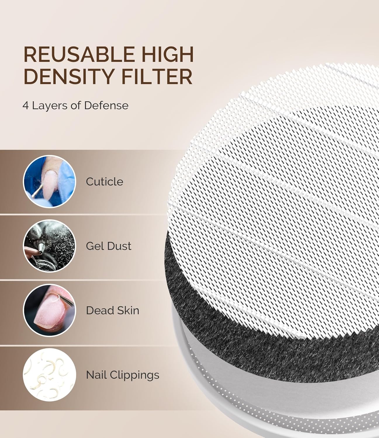 SProR Cordless & Rechargeable Nail Dust Collector