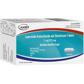 Camber Loperamide Hydrochloride And Simethicone 2mg/125mg By 12 (2x6) Unit Dose Tablets