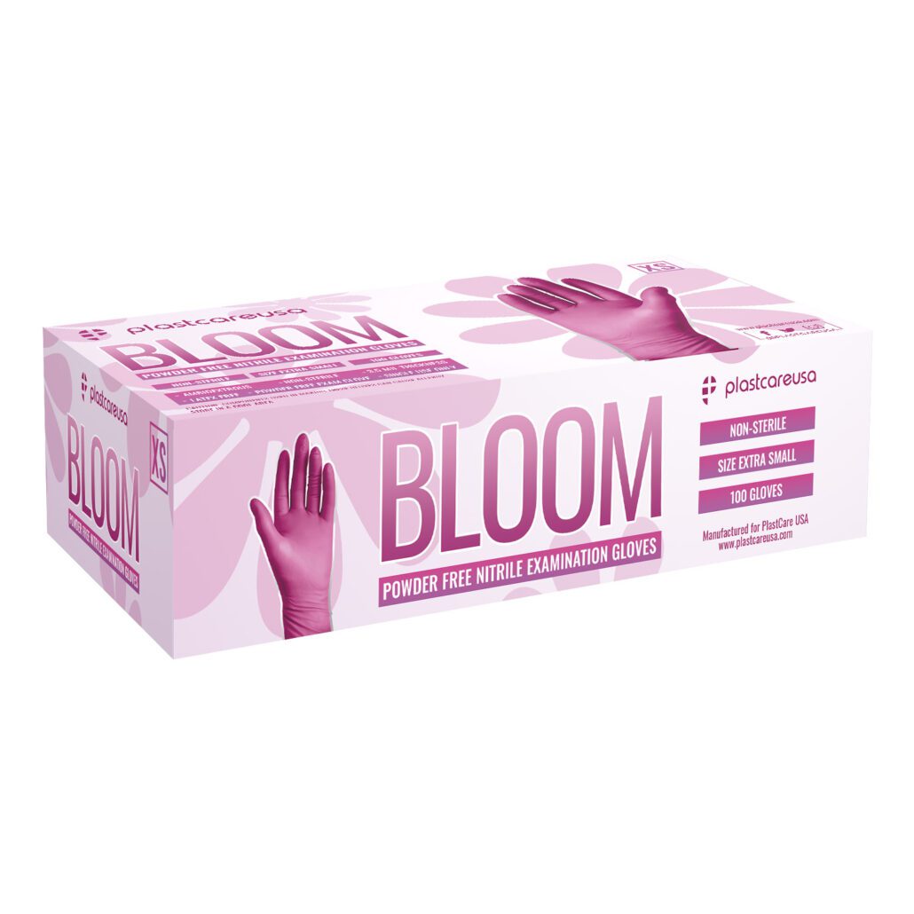 Bloom Pink Nitrile Glove - Extra Small (100 Box)