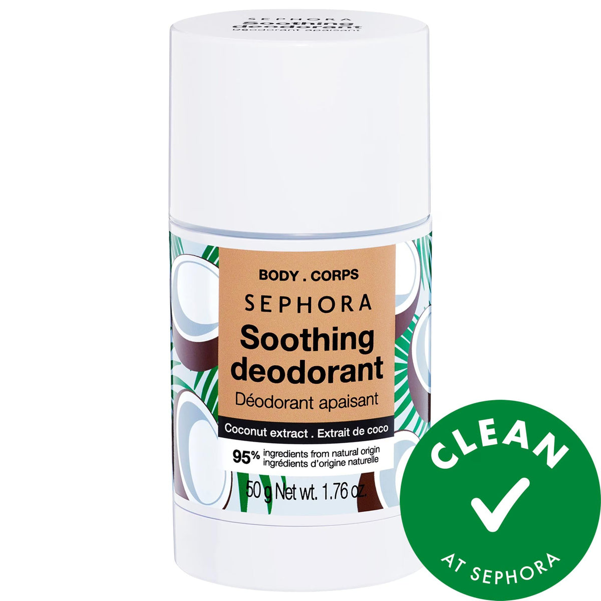 Schmidt's Natural Deodorant Solid Deodorant Stick Coconut + Aloe - Vegan, Aluminum-Free, Long-Lasting Odor Protection