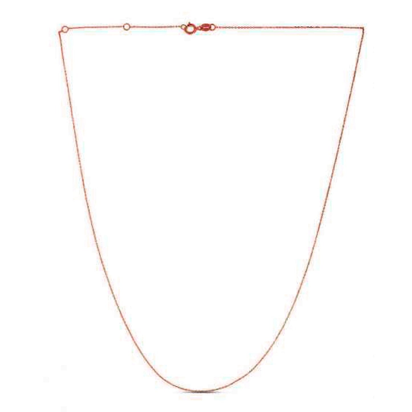 Double Extendable Diamond Cut Cable Chain in Rose Gold (0.87 mm)