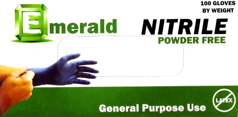 Emerald Blue Nitrile Glove - Large (100pc)