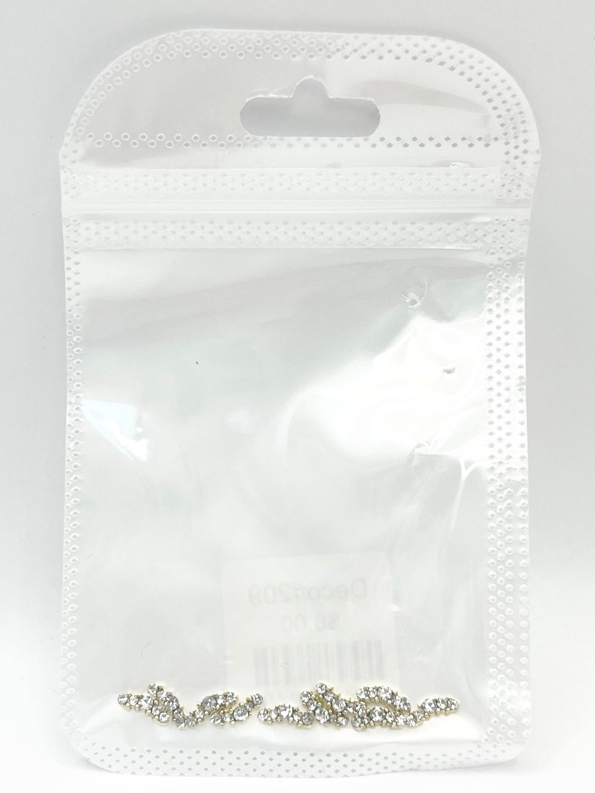 Queen - Nail Charms 10pc - #209 Gold Straight Crystal Border Accessories