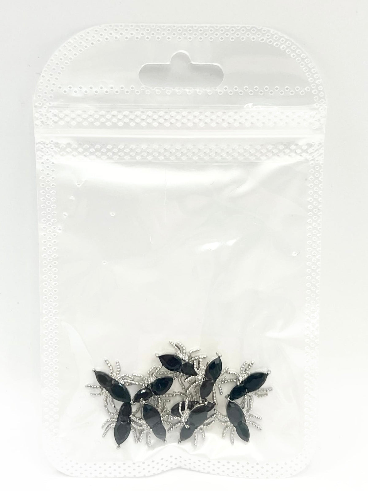 Queen - Nail Charms 10pc - #401 Silver Black Spiders