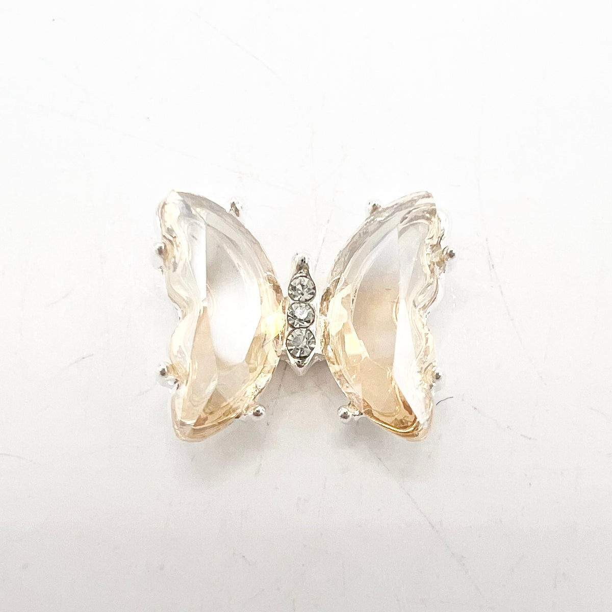 Queen - Nail Charms 10pc - #323 Silver Orange Butterflies