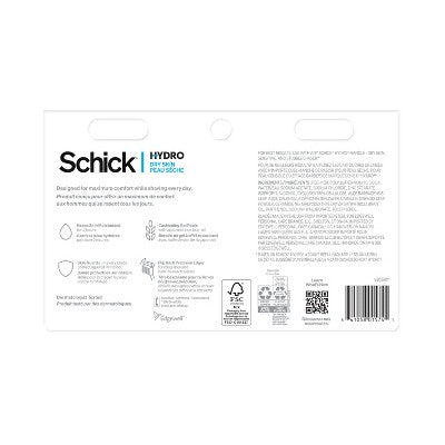Schick Hydro Dry Skin Men's Razor Refills 12ct - New