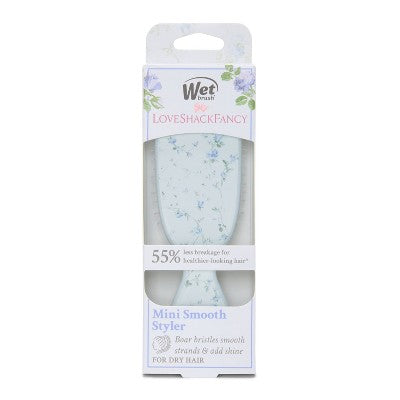 Wet Brush x LoveShackFancy Mini Shine Detangling English Ivy Blue - Imperfect Box