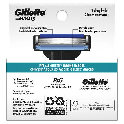 Gillette Mach3 Men's Razor Blade Refills 4ct - Missing Box