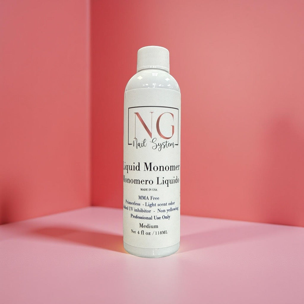 NG Nail System - Medium Dry Liquid Monomer 4oz (No MMA)