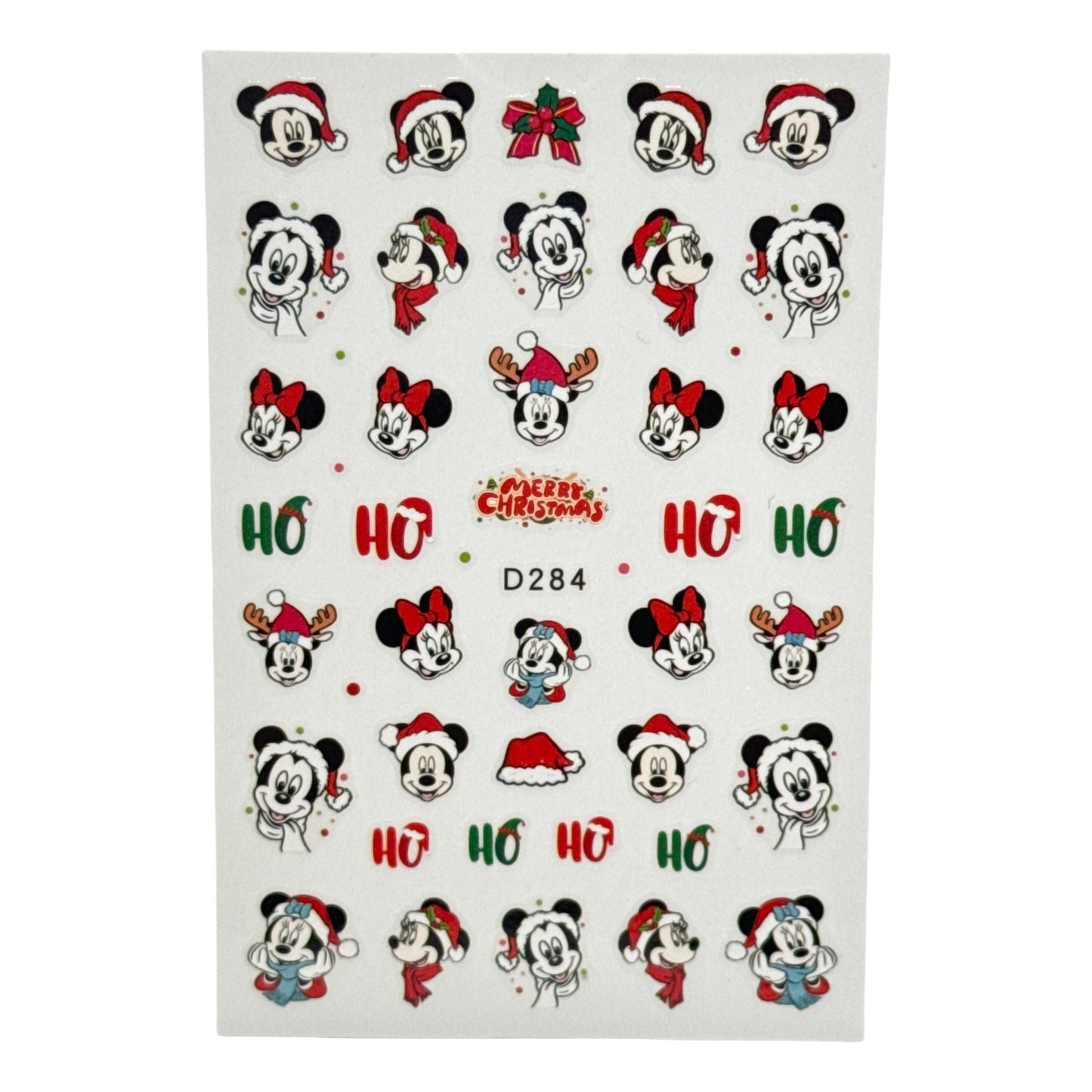 Mickey Mouse Christmas Nail Stickers D284