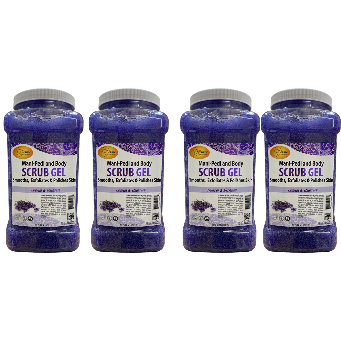 *Case Lavender Mani-Pedi & Body Scrub Gel - (4 x 128oz)