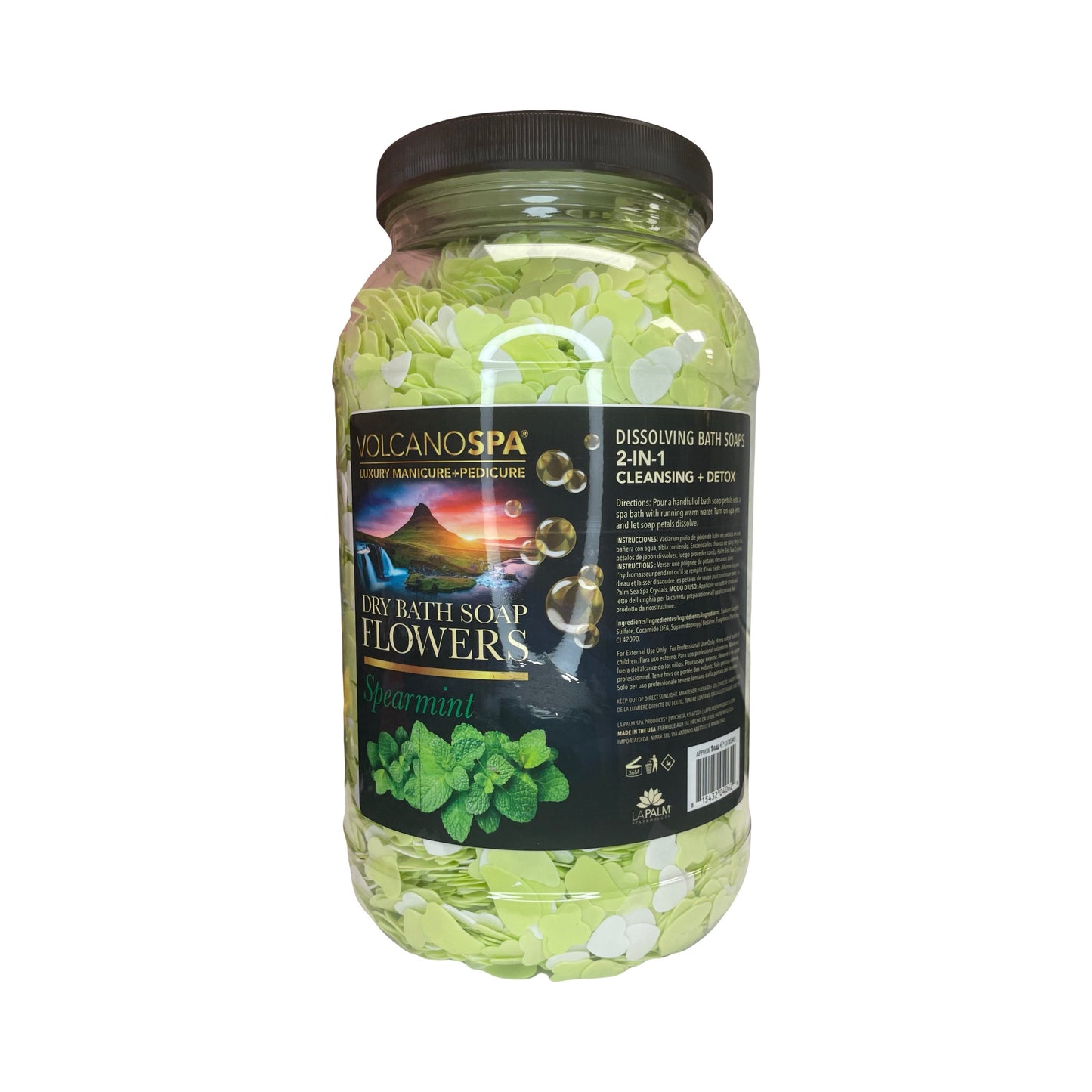 Dry Bath Soap Flowers 1 Gallon - Spearmint Eucalyptus