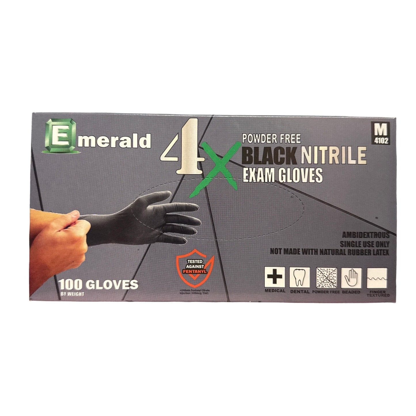 Emerald Black Nitrile Glove - Medium (100pc)