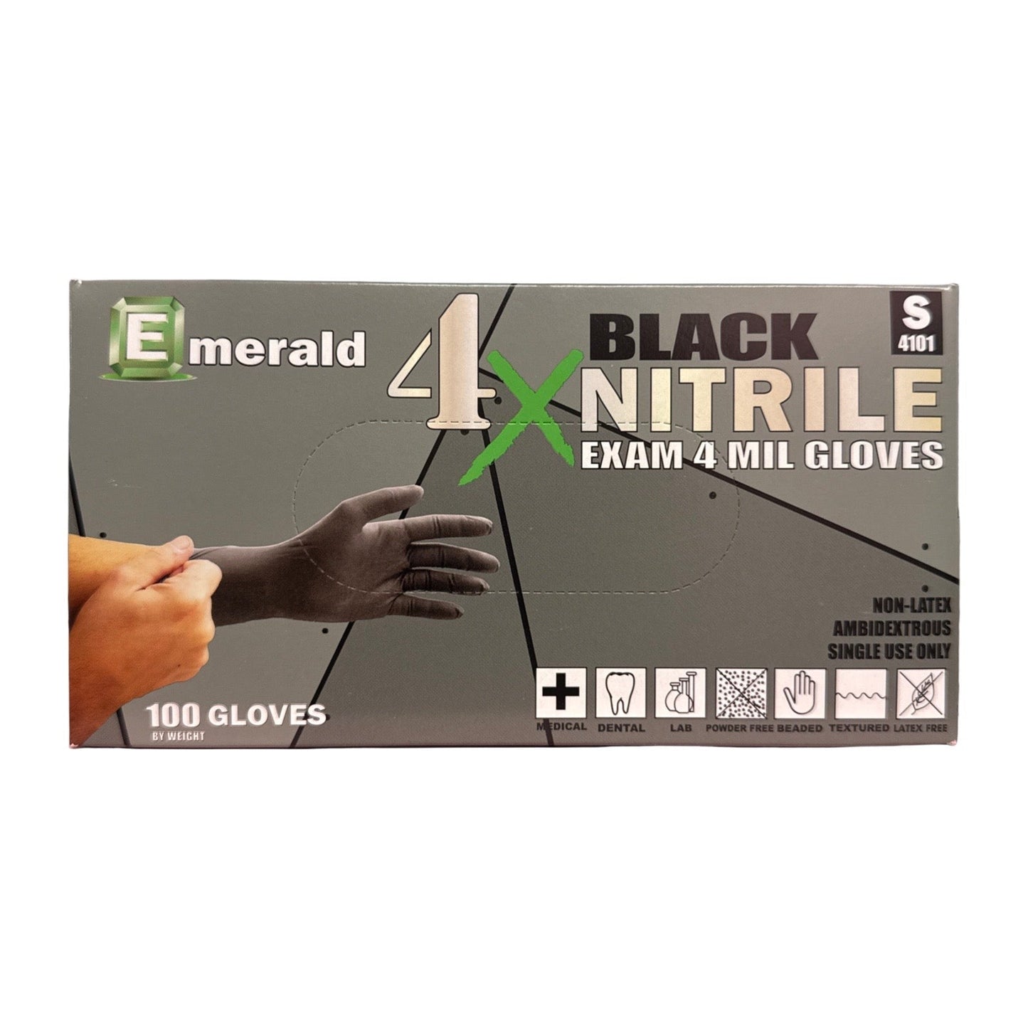 Emerald Black Nitrile Glove - Small (100pc)