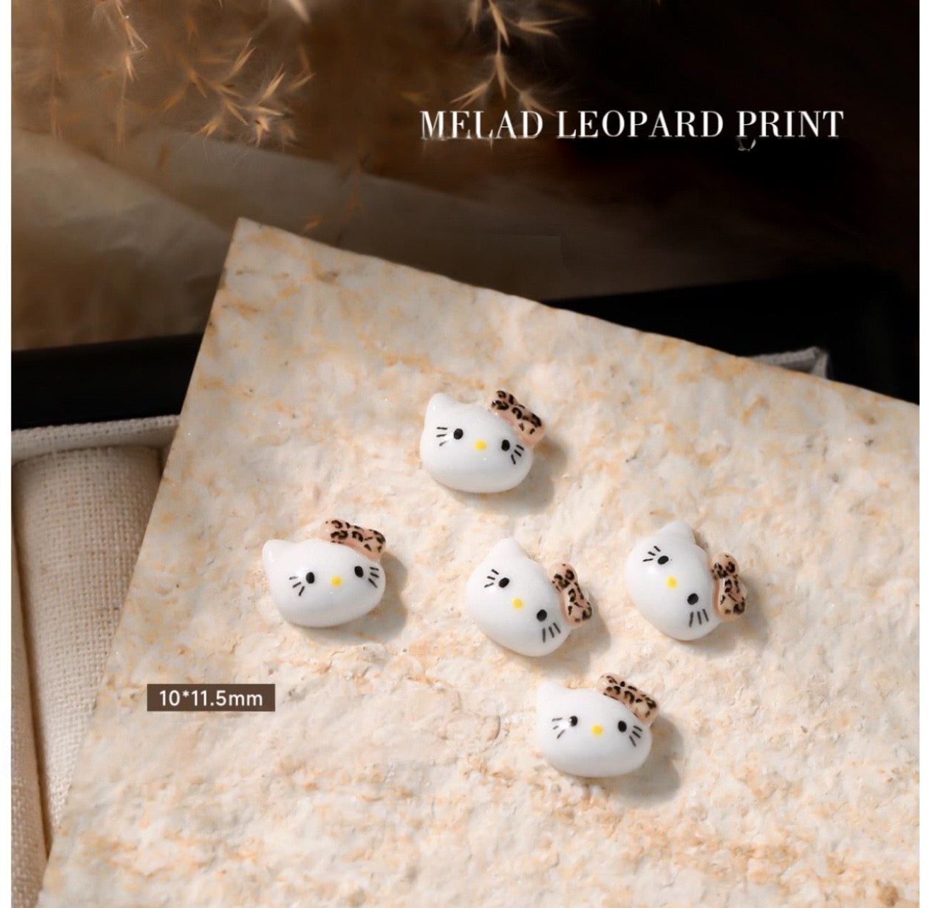 Hello Kitty Head w/ Leopard Head Bow - 30pc