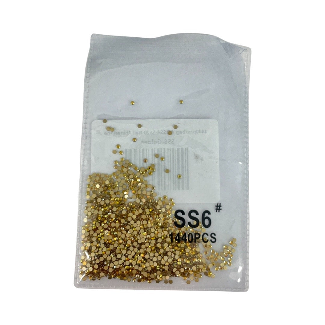 Gold Rhinestone 1440 Pcs (SS6)