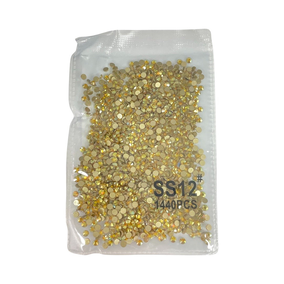 Gold Rhinestone 1440 Pcs (SS12)