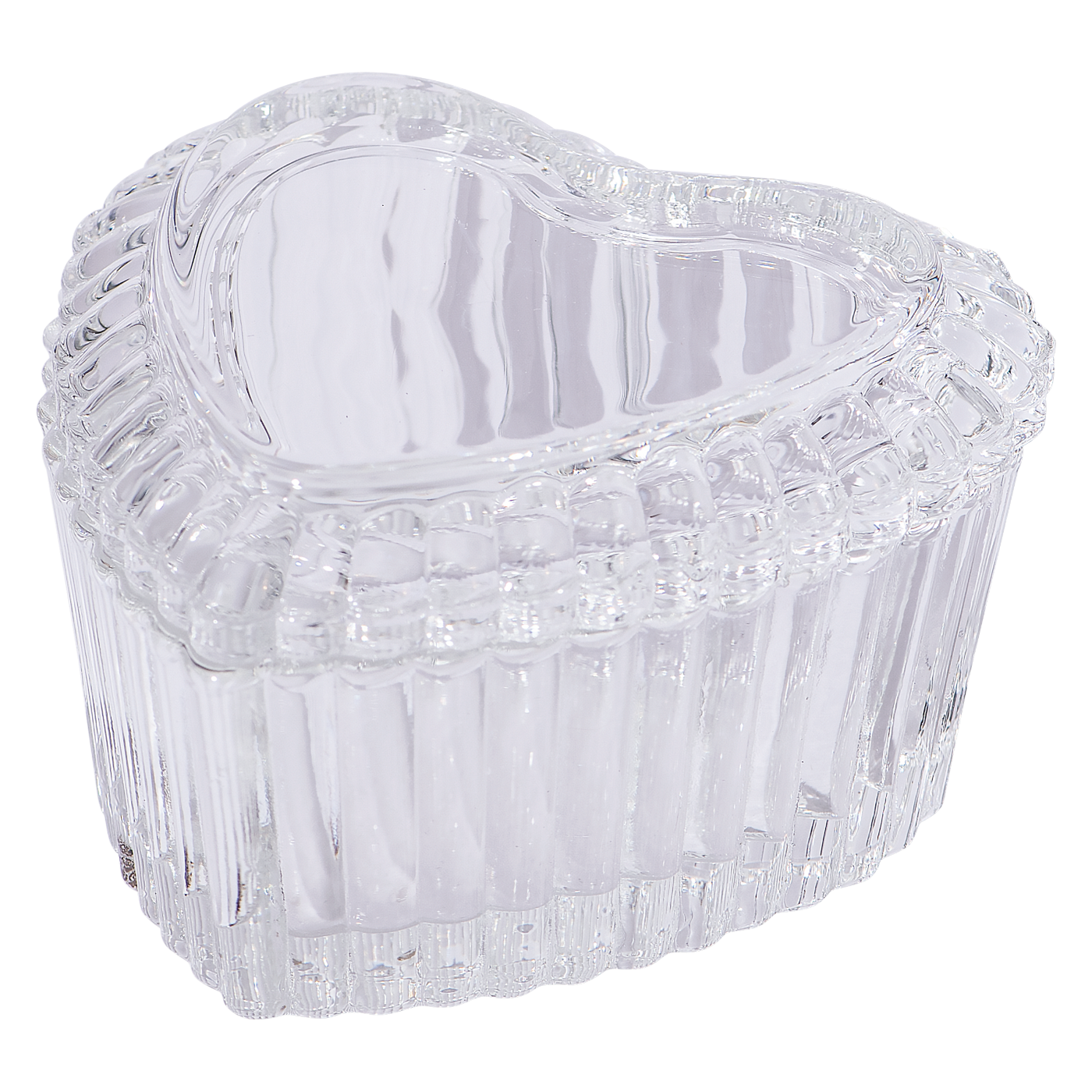 Heart-Shaped Glass Jar with Lid