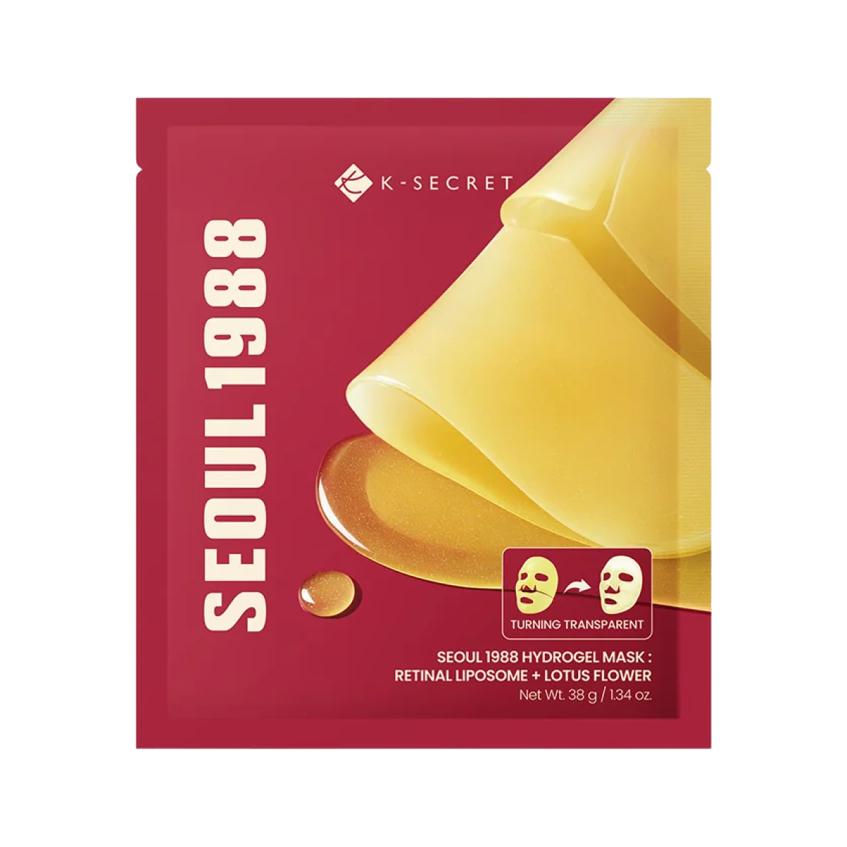 K-Secret SEOUL 1988 Hydrogel Mask Retinal & Lotus Flower 4 Pack