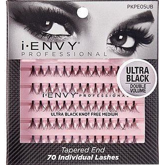 i•ENVY - PKPE05UB Ultra Black Individual Knot Free Medium 70pc (Limited)