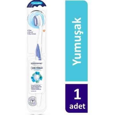 Sensodyne Soft Bristle Manual Toothbrush for Sensitive Teeth - Gentle Oral Care & Multi-Directional Cleaning