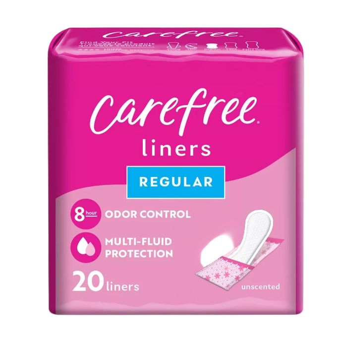 Carefree Acti-Fresh Body Shape Pantiliners Regular Unscented - 20 Liners