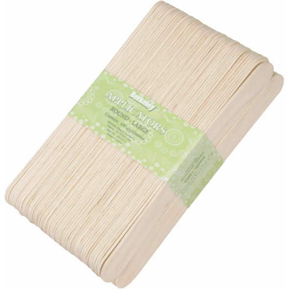 Berkeley - Rounded Wood Wax Applicators 100pc - Large