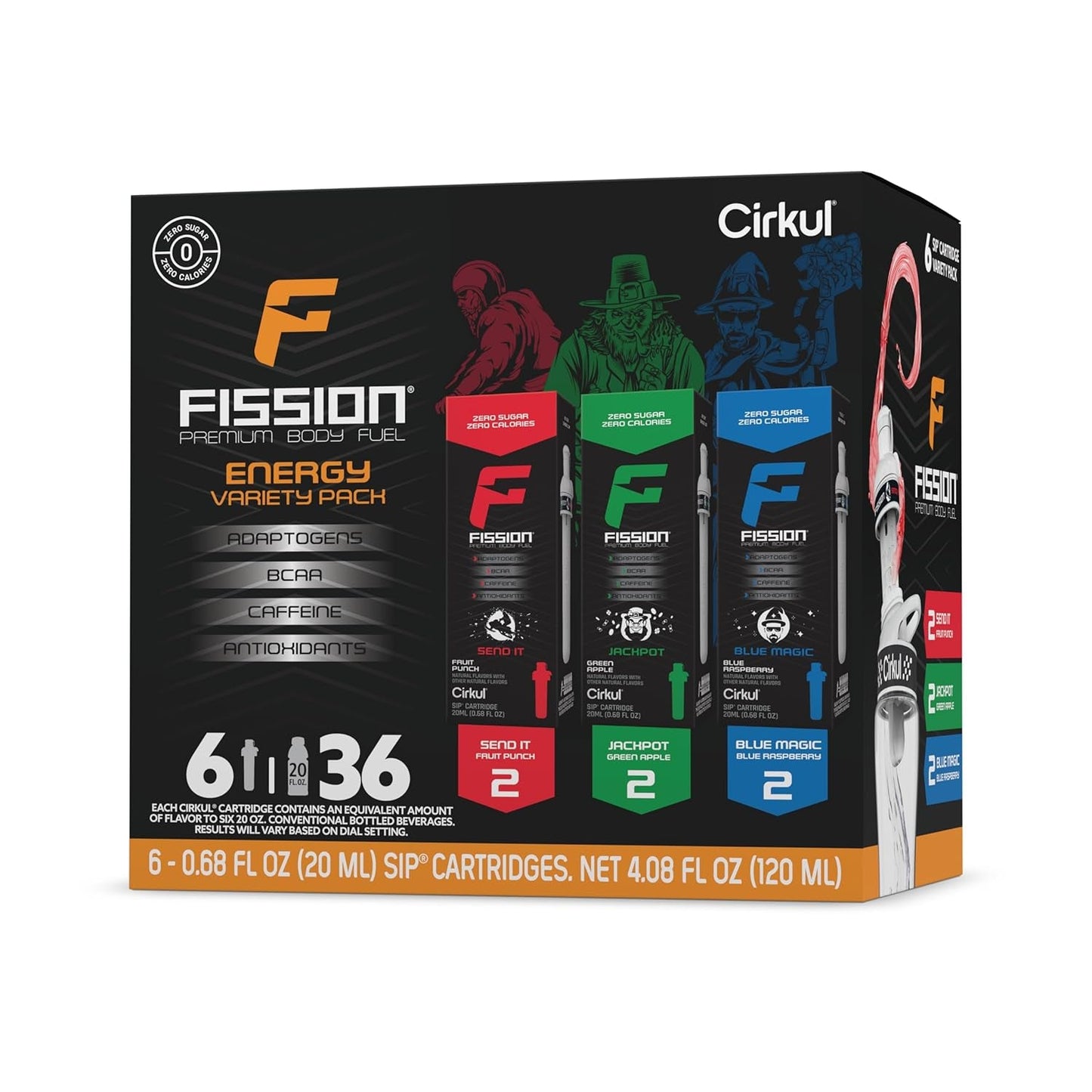 Cirkul Gosip Flavored Water, Makes 36 Energy Drinks. No Sugar, 0 Calories. Flavored Water for Everyday Energy. with Caffeine & B-Vitamins (Black Cherry, Blue Raspberry, Strawberry Watermelon)