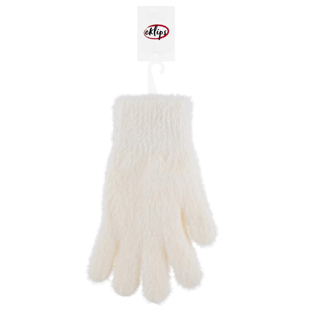 Eklips Ecru Fuzzy Gloves