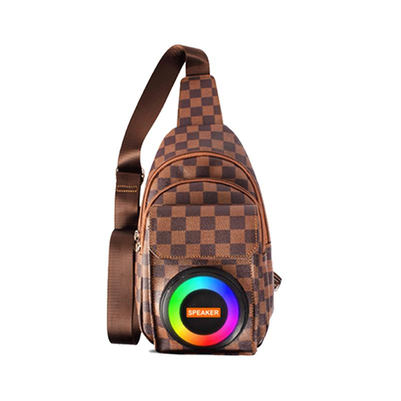 Trendy Outdoor Speaker Backpack, Portable Bluetooth Audio, Storage Space, Charging Power & FM Player – Designed for Camping, Hiking & Adventure Trips