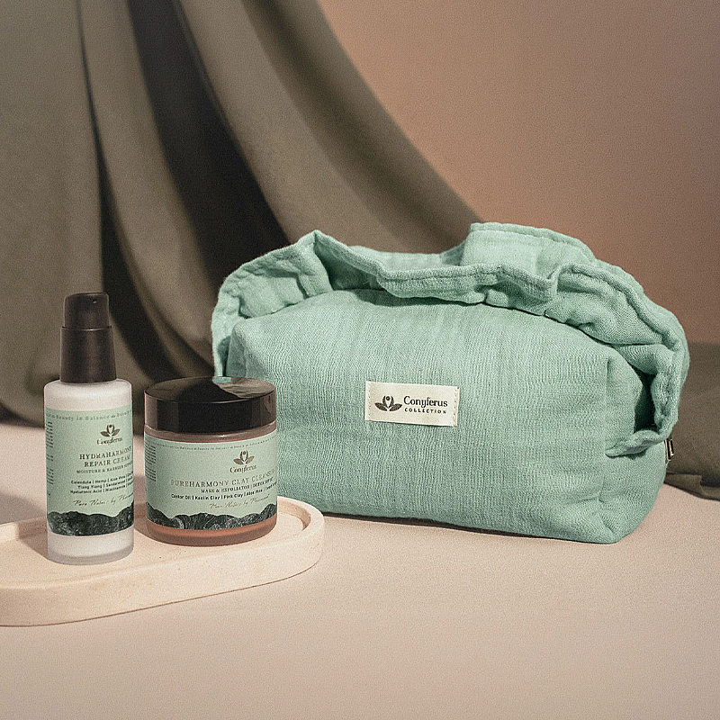 Conyferus WellBeauty Muslin Ritual Bag for Skincare Organization