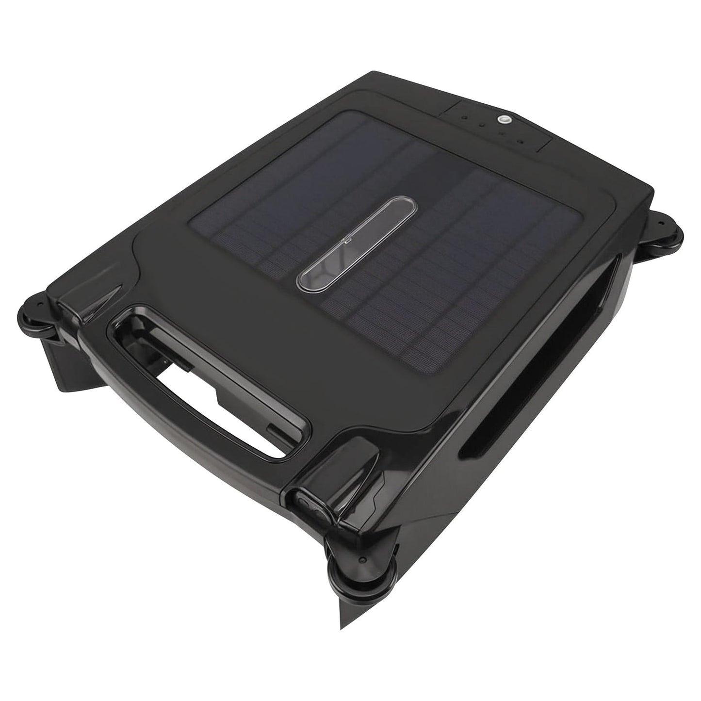 Solar Powered Robotic Pool Skimmer Automatic Swimming Pool Surface Cleaner with 2 Cleaning Modes Dual Charging Methods IPX7 Waterproof 1937sq.ft Cover