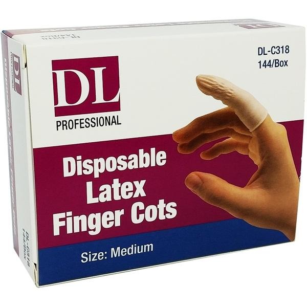 DL Professional - Medium Disposable Latex Finger Cots