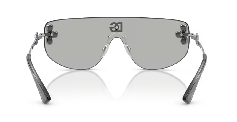 Dolce Gabbana 0DG2333B Shield Sunglasses with Crystal Detail 38mm