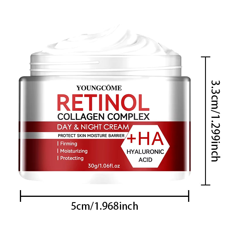 Revitalizing Retinol Collagen Moisturizing Cream for Deep Hydration & Skin Repair - Perfect for Dry, Aging Skin