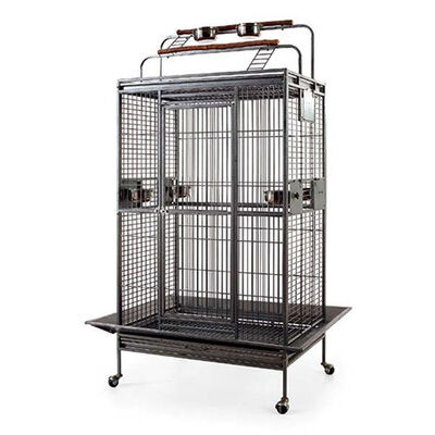 Eurogold Large Parrot Cage with Rolling Stand 91x66x172 cm