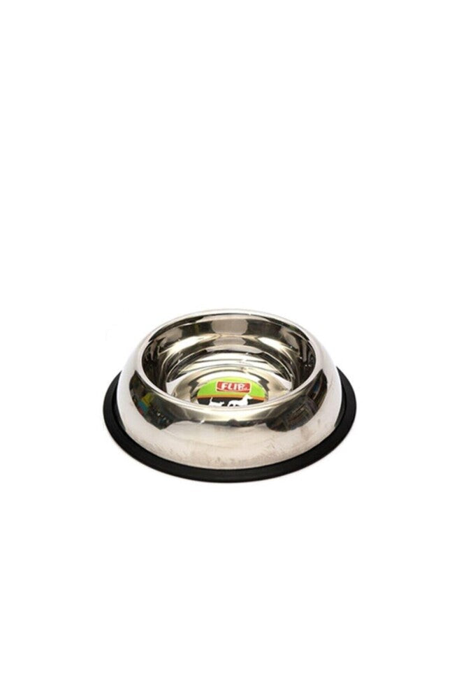 Flip Stainless Steel Pet Bowl Non-Slip Feeding Dish 480 ml